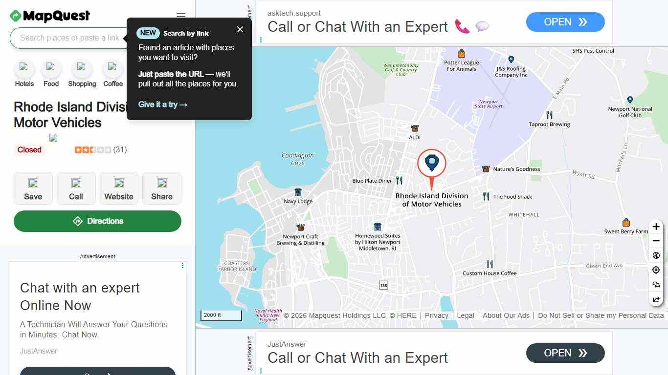 Rhode Island Division of Motor Vehicles, 52 Valley Rd, Middletown, RI 02842, US - MapQuest