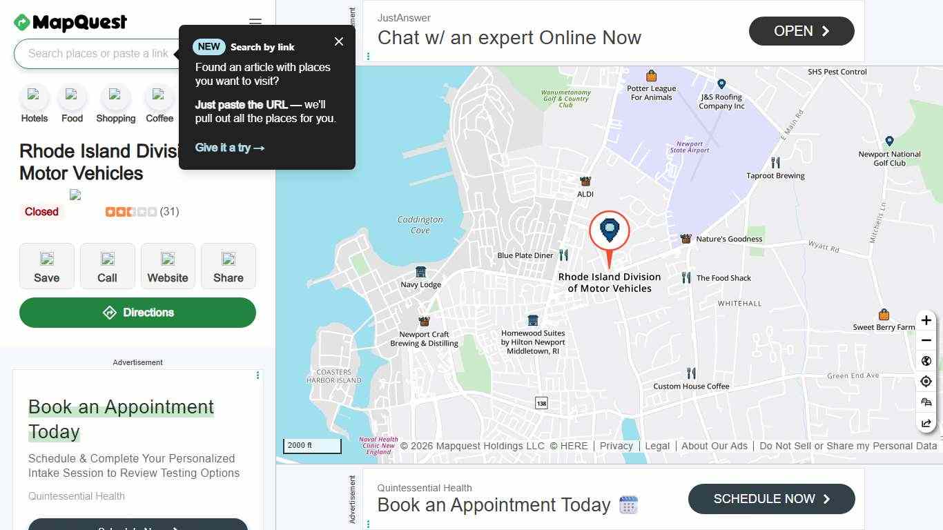 Rhode Island Division of Motor Vehicles, 52 Valley Rd, Middletown, RI 02842, US - MapQuest
